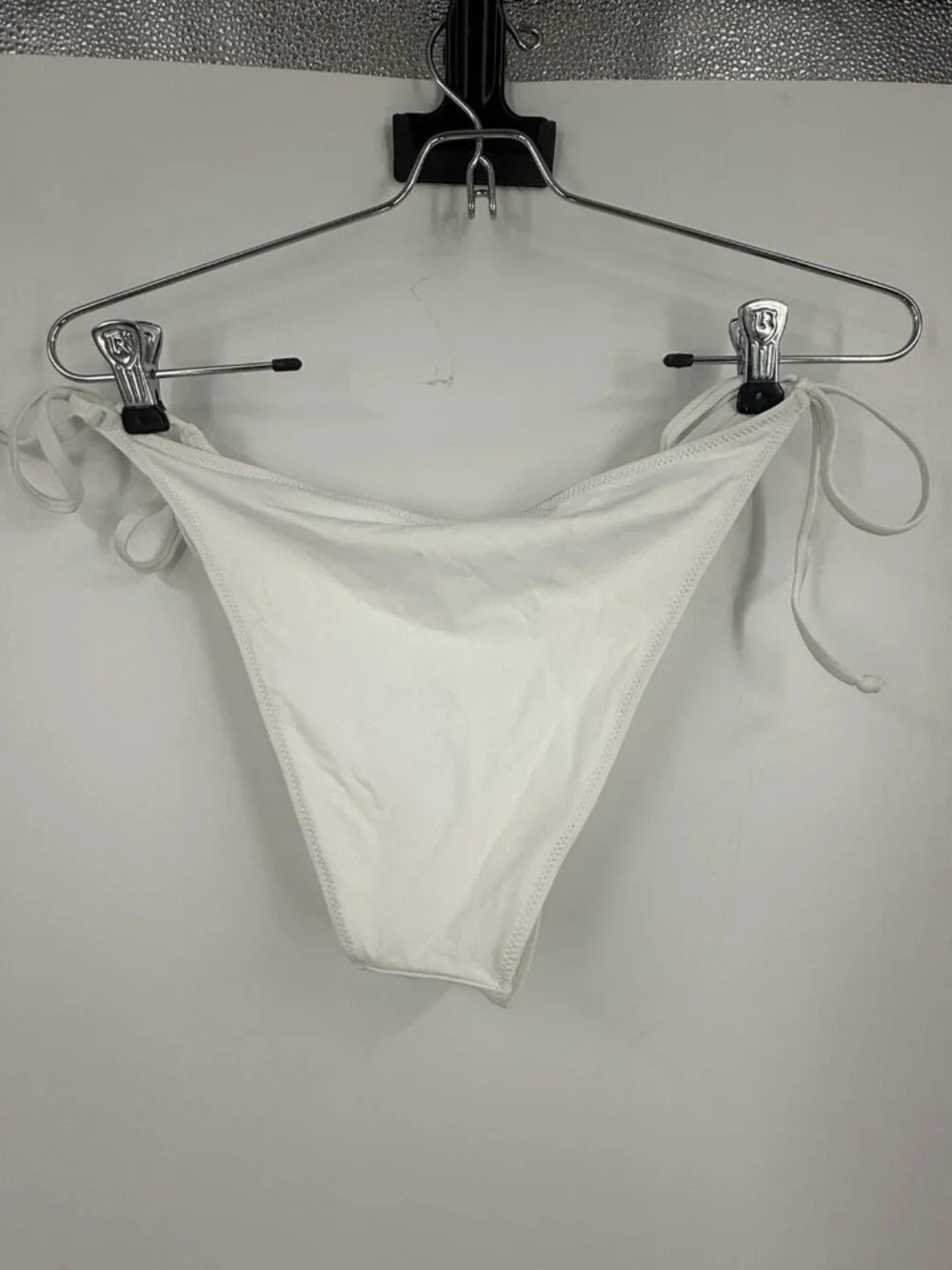 Skims Recycled Swim Dippy Tie Bikini Bottom White Size Medium